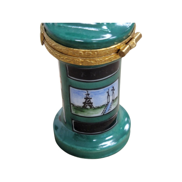 Paris Kiosk Limoges Box Porcelain Limoges France Paris monuments Limoges Box Travel French Trinket Box