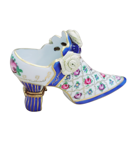 Parisian Elegance Shoe Box Porcelain Limoges shoe figurine LIMOGES BOXES French Trinket Box