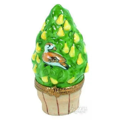 Partridge In A Pear Tree - 12 Days Of Christmas Porcelain Limoges xmas theme French Trinket Box