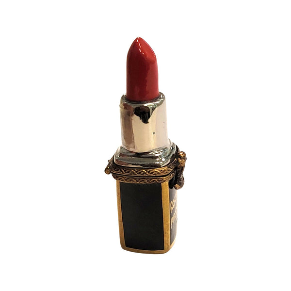 Passion Red Lipstick Figurine Porcelain Limoges fashion limoges boxes French Trinket Box