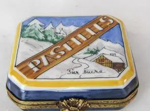 Pastilles Sweet Candy Porcelain Limoges Dessert France French Trinket Box