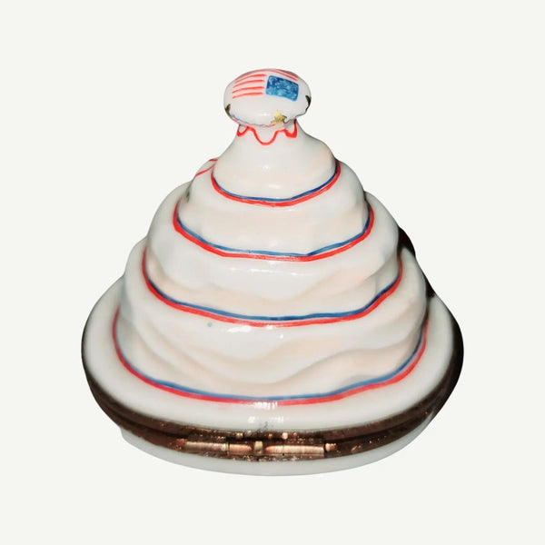Patriotic Cake Limoges Box Porcelain Limoges united patriotic Limoges Imports Limoges Boxes French Trinket Box