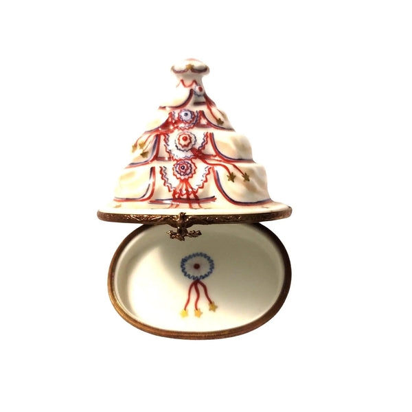 Patriotic Cake Limoges Box Porcelain Limoges united patriotic Limoges Imports Limoges Boxes French Trinket Box