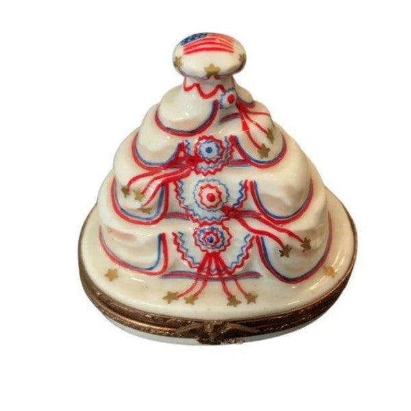 Patriotic Cake Limoges Box Porcelain Limoges united patriotic Limoges Imports Limoges Boxes French Trinket Box