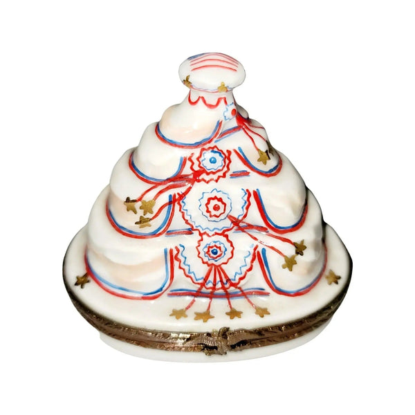 Patriotic Cake Limoges Box Porcelain Limoges united patriotic Limoges Imports Limoges Boxes French Trinket Box