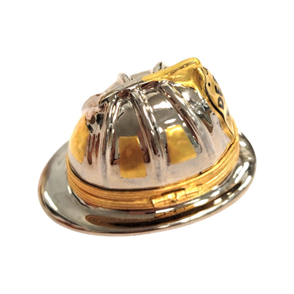 Patriotic Fireman Hat Limoges Box Porcelain Limoges united states patriotic professional French Trinket Box