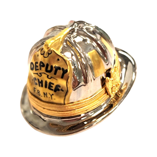 Patriotic Fireman Hat Limoges Box Porcelain Limoges united states patriotic professional French Trinket Box