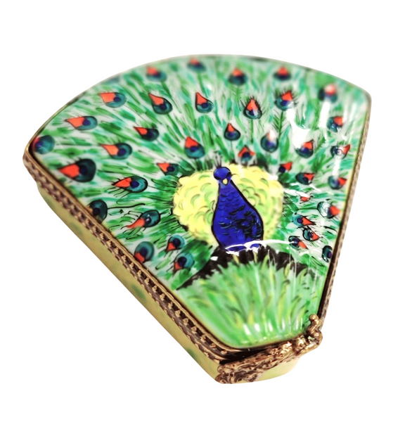 Peacock Feather Elegance Box Porcelain Limoges bird home fashion French Trinket Box