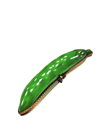 Charming Peas in Pod Box Porcelain Limoges fruit vegetables French Trinket Box