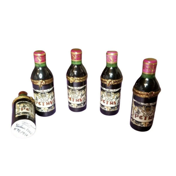 Petrus Wine Bottle Limoges Box Porcelain Limoges Limoges Boxes Wine spirits travel special occasions French Trinket Box