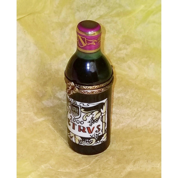 Petrus Wine Bottle Limoges Box Porcelain Limoges Limoges Boxes Wine spirits travel special occasions French Trinket Box