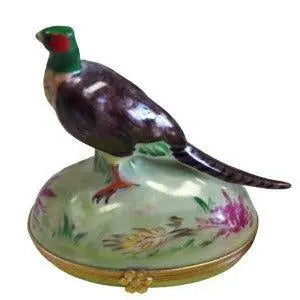 Pheasant Porcelain Limoges bird birds French Trinket Box