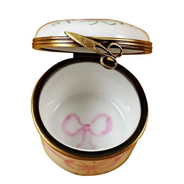 Pink First Curl limoges box Porcelain Limoges French Trinket Box