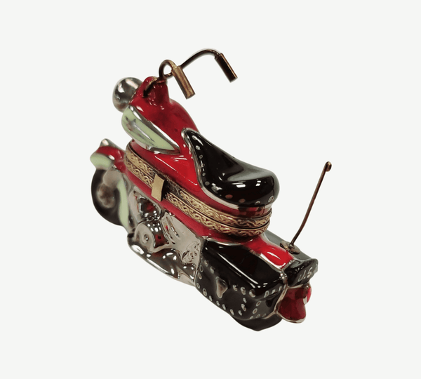 Pink Motorcycle Limoges Box Figurine Porcelain Limoges Artoria French Trinket Box