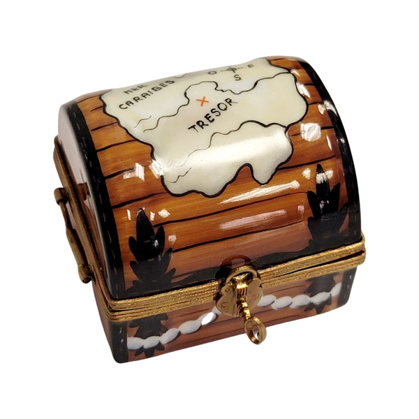 Pirate Treasure Map Box Porcelain Limoges Home fairy French Trinket Box