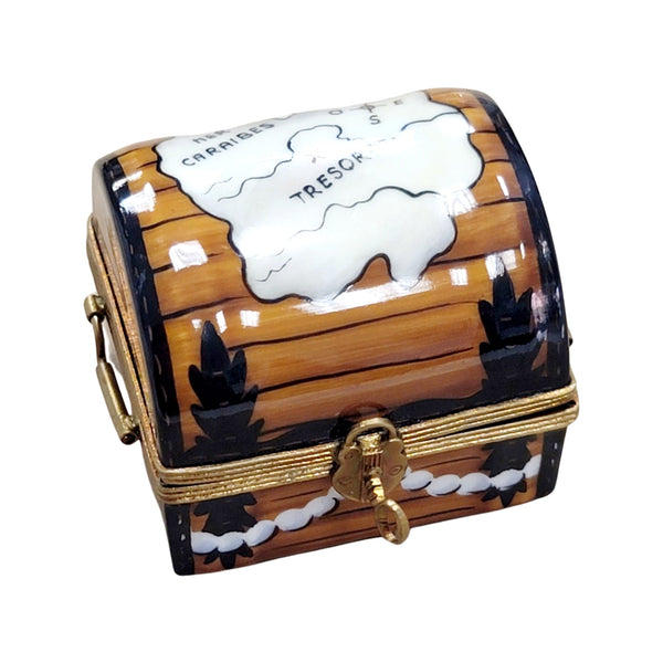Pirate Treasure Map Box Porcelain Limoges Home fairy French Trinket Box