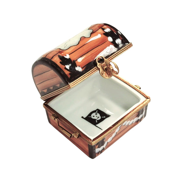 Pirate Treasure Map Box Porcelain Limoges Home fairy French Trinket Box