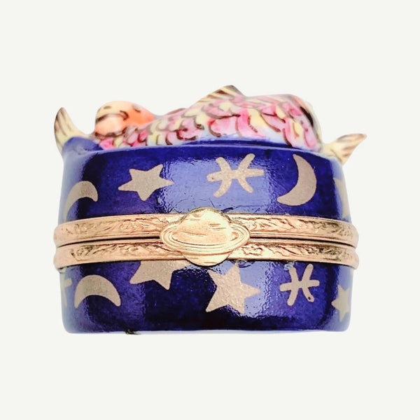Pisces Zodiac Porcelain Limoges birthday myth French Trinket Box