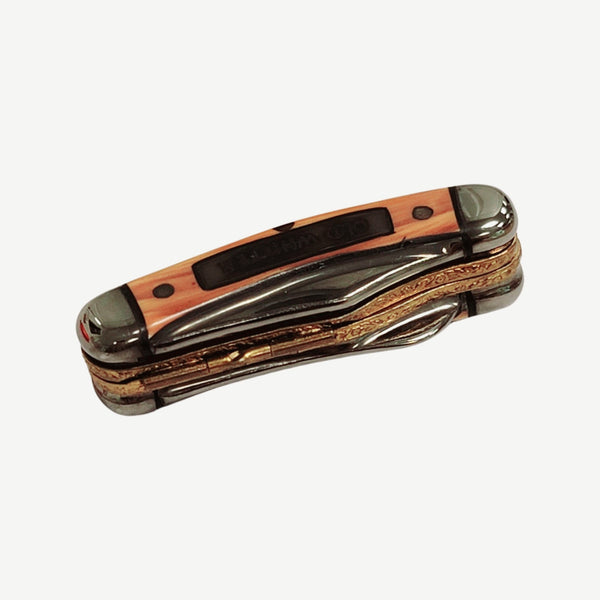 Limoges Pocket Knife Masterpiece Porcelain Limoges travel sports men French Trinket Box