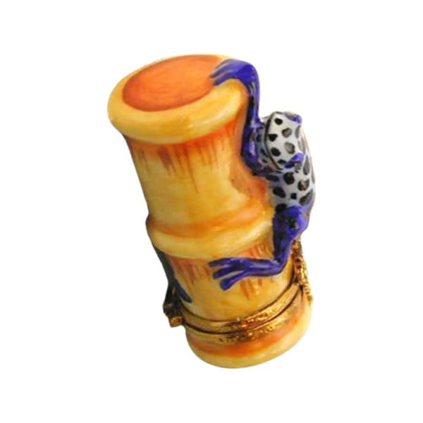 Poison Blue Frog Porcelain Limoges frogs turtles French Trinket Box