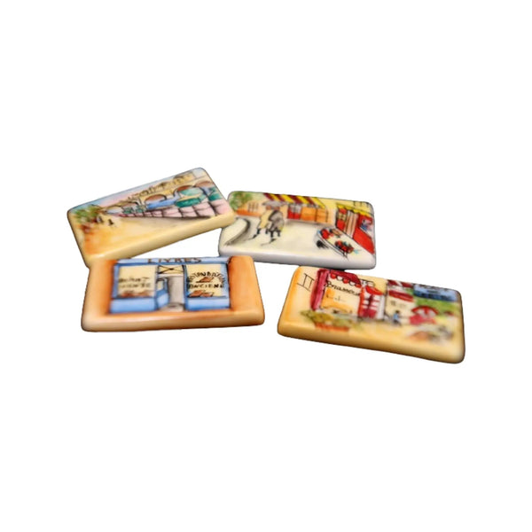 Post Cards Of Parisian Life Porcelain Limoges paris france French Trinket Box