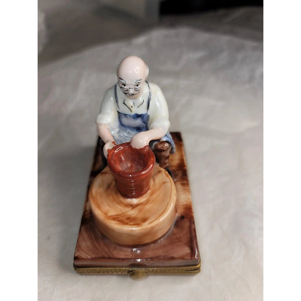Pottery Maker Art Limoges Box Porcelain Limoges Art Limoges Box French Trinket Box