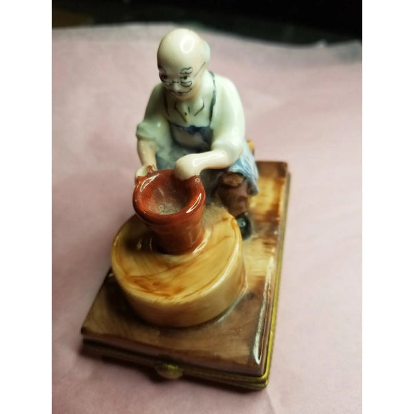 Pottery Maker Art Limoges Box Porcelain Limoges Art Limoges Box French Trinket Box