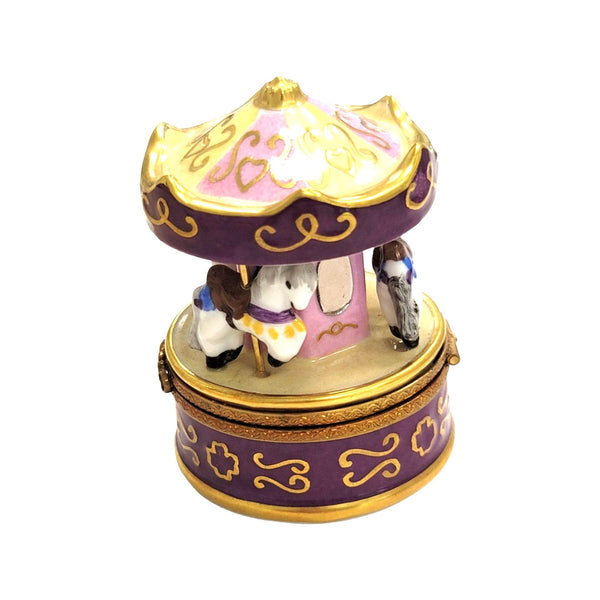 Purple Carousel Limoges Box Porcelain Limoges Carnival French Trinket Box