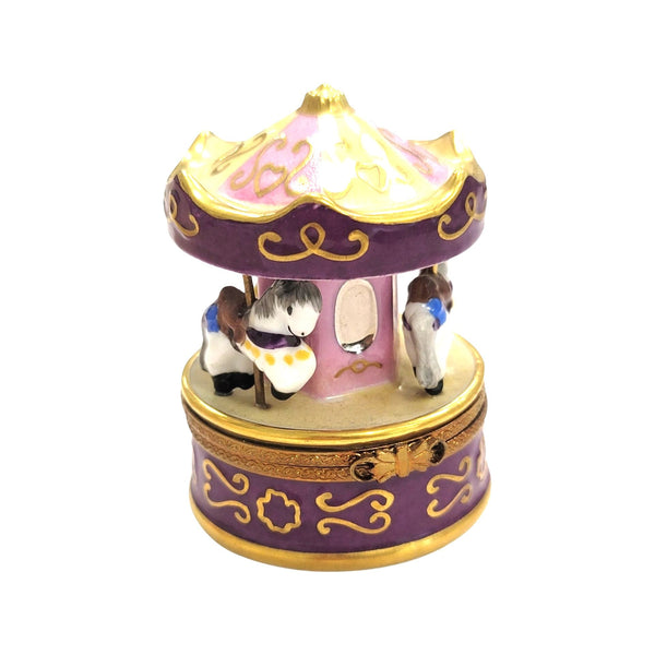 Purple Carousel Limoges Box Porcelain Limoges Carnival French Trinket Box