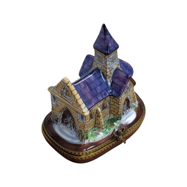 Purple Cathedral Church Limoges Box Porcelain Limoges Religion Wedding French Trinket Box