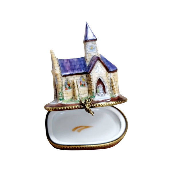 Purple Cathedral Church Limoges Box Porcelain Limoges Religion Wedding French Trinket Box