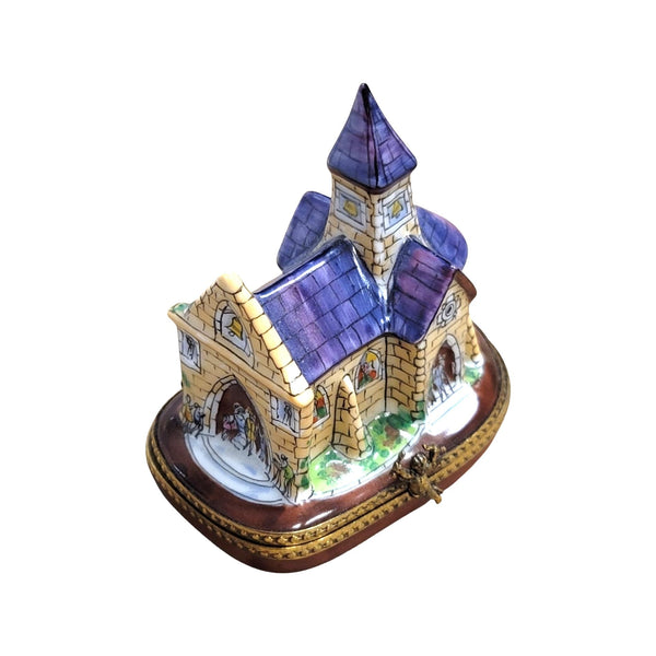 Purple Cathedral Church Limoges Box Porcelain Limoges Religion Wedding French Trinket Box