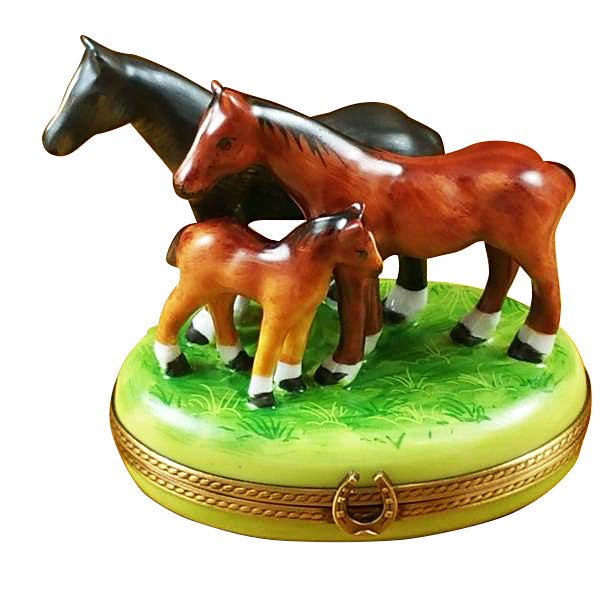 Three Horses Limoges Box