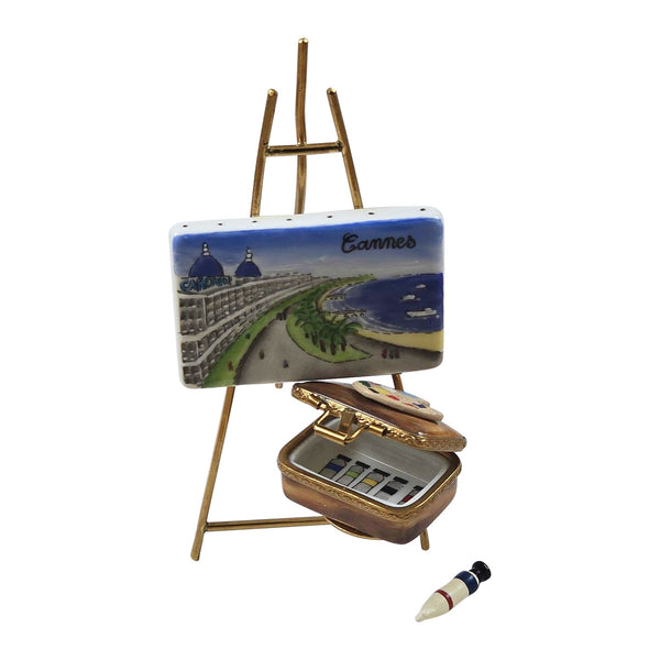 Easel with Cannes Painting for Art Lovers