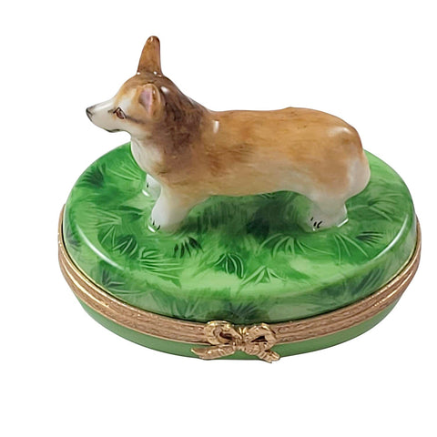 Corgi Dog Porcelain Limoges dog limoges box French Trinket Box