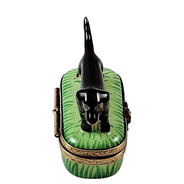 Black Tan Dachshund Porcelain Limoges dog dogs French Trinket Box