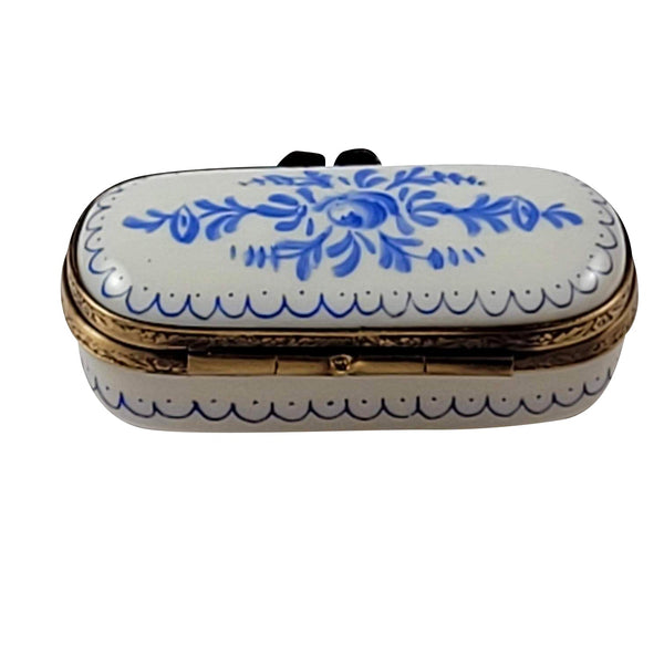 Blue Delft Porcelain Limoges Traditional French Trinket Box