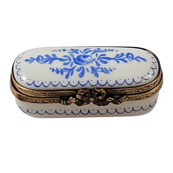Blue Delft Porcelain Limoges Traditional French Trinket Box