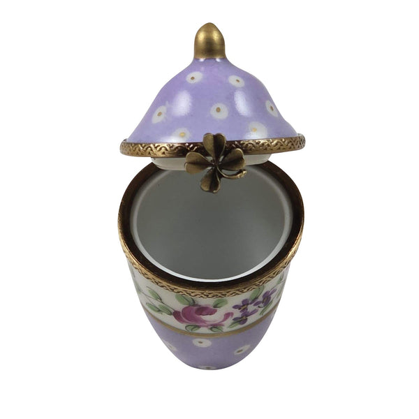 Light Purple Gold Dot Jar High Lid