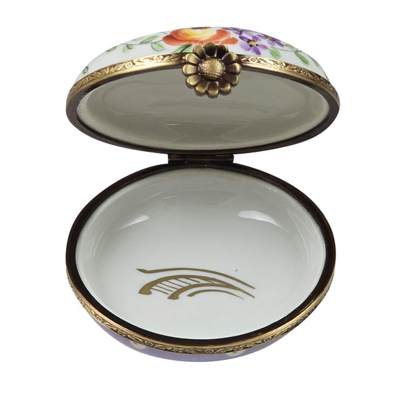 Light Purple Gold Dot Round