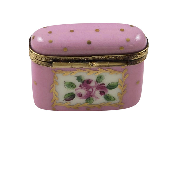 PINK GOLD DOTS SMALL OVAL