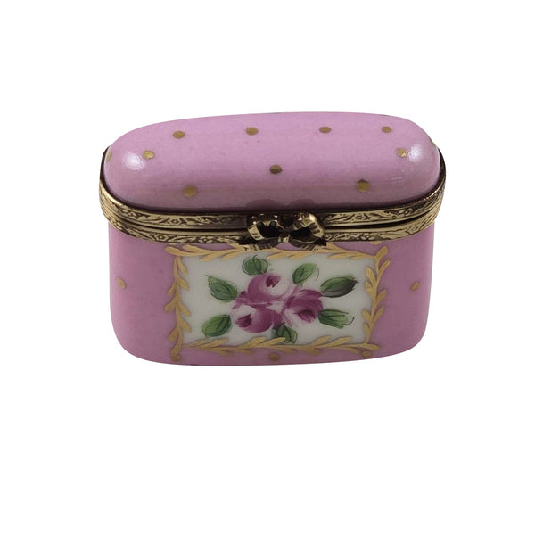 PINK GOLD DOTS SMALL OVAL