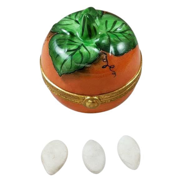 Pumpkin with Seeds Limoges Box