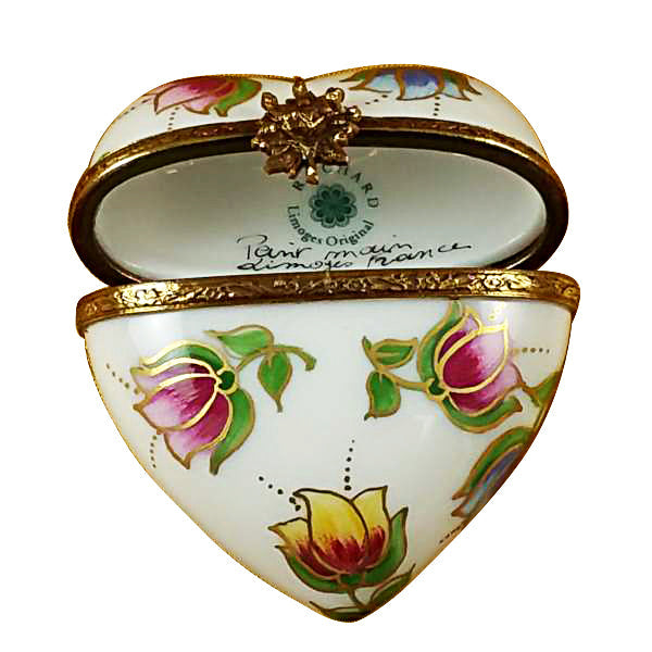 Heart with Tulips Limoges Box