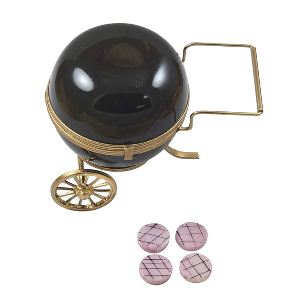 Rochard Barbecue Grill Porcelain Limoges Box