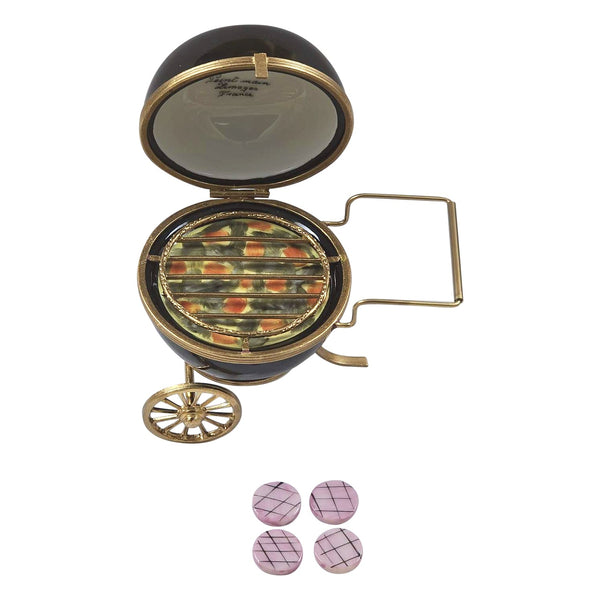 Rochard Barbecue Grill Porcelain Limoges Box, view 3