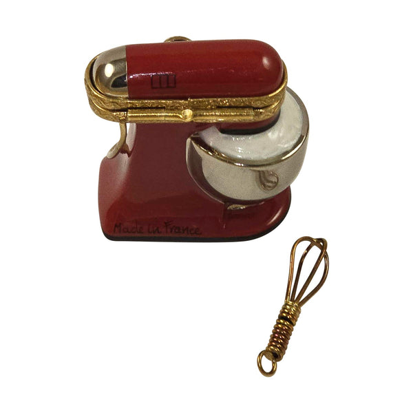 Rochard Red Mix Master Mixer Limoges Box with Whisk, view 3