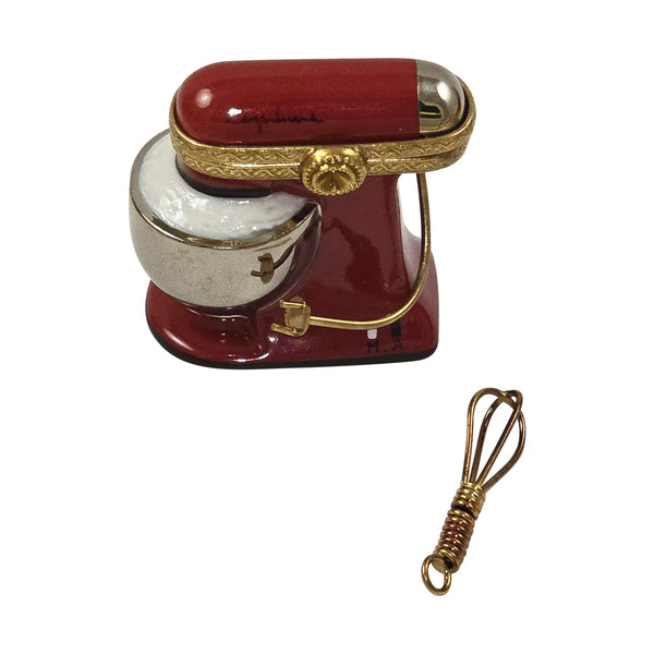 Rochard Red Mix Master Mixer Limoges Box with Whisk