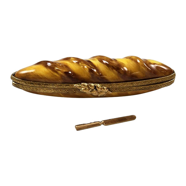 BAGUETTE 2 Knife Porcelain Limoges food French Trinket Box