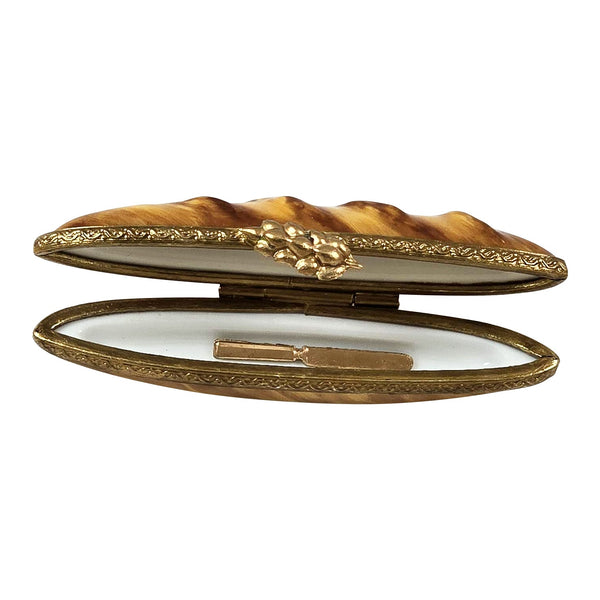 BAGUETTE 2 Knife Porcelain Limoges food French Trinket Box